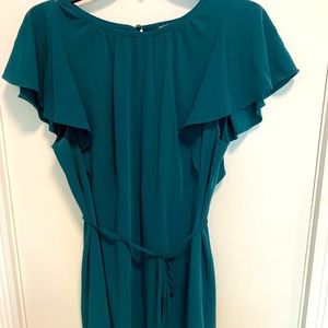 Emerald knee length dress
